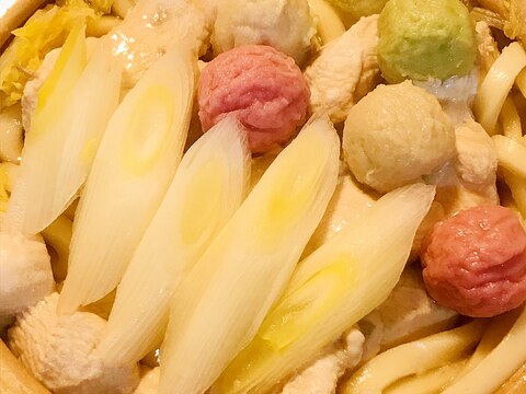 めんつゆベースの煮込みうどん鍋